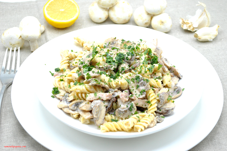 Recette Fusilli à la crème d'ail